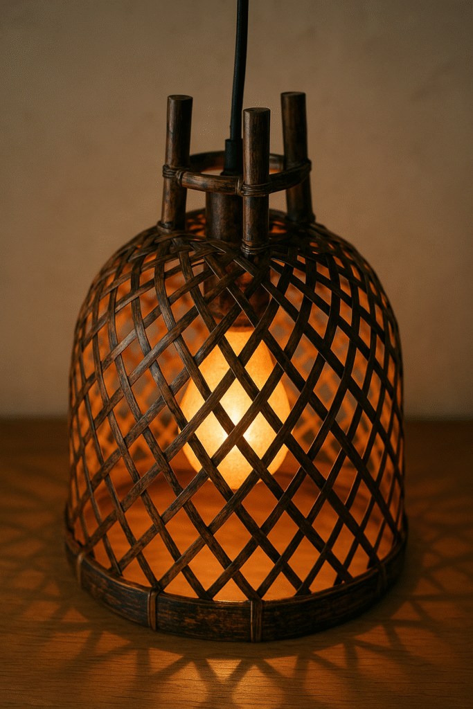 煤竹を使った竹灯篭