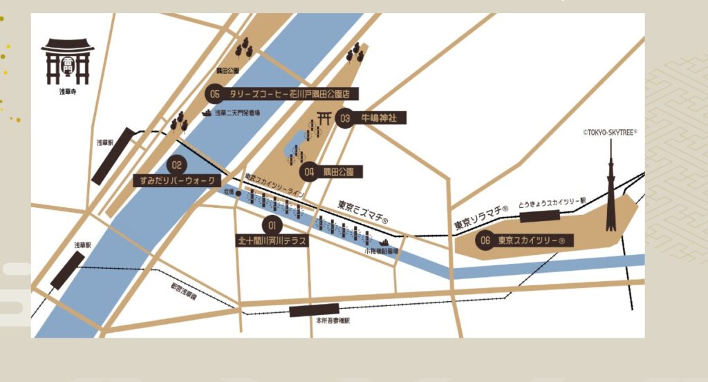 下町回遊の地図